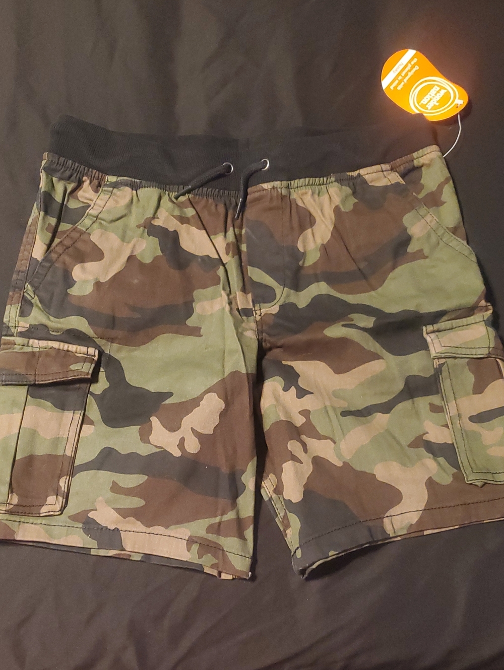 Boy's Camouflage Cargo Shorts - Green Camo